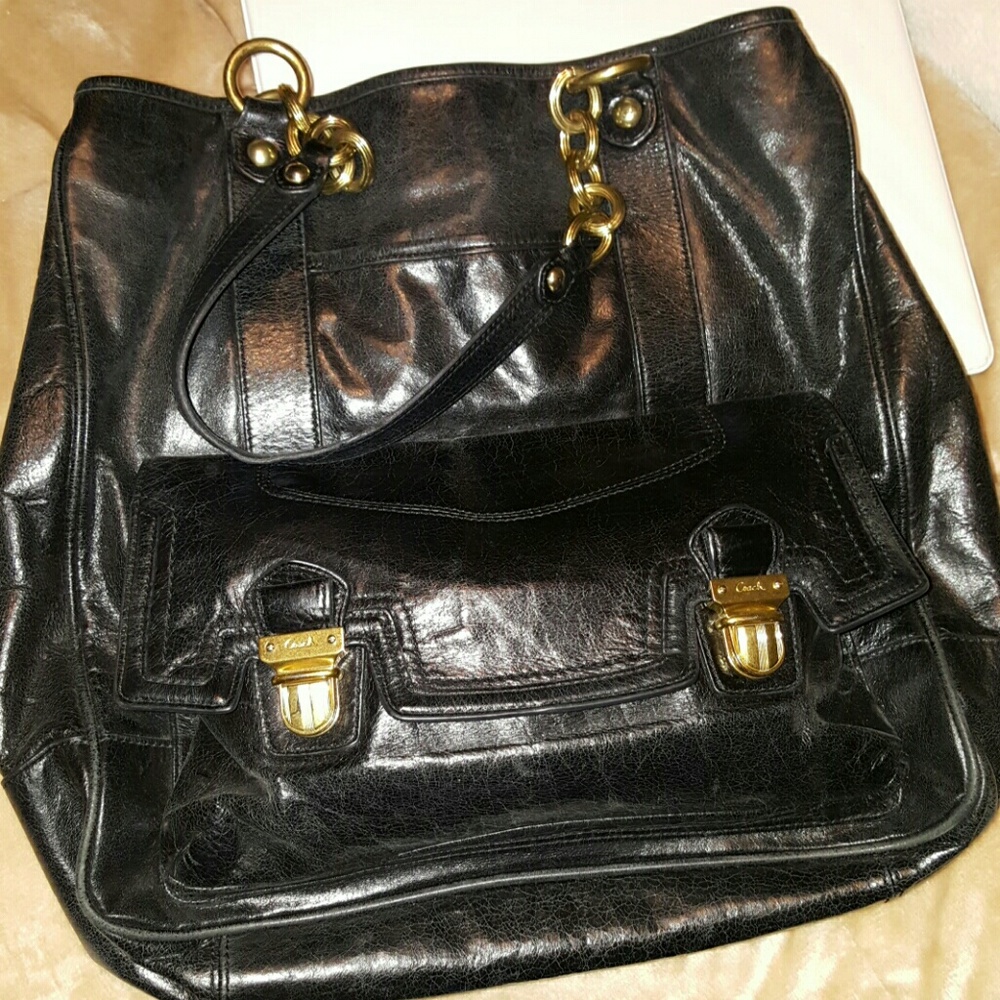 LE COACH POPPY Leather Tote